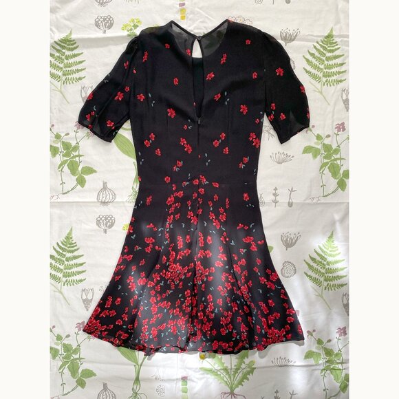 Reformation Gracie Mini Dress in Oracle Black Floral Size 2 - Picture 5 of 14